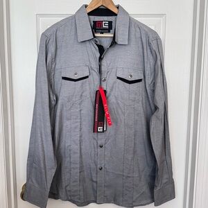 Mens Casual Button Up Shirt Sz L
